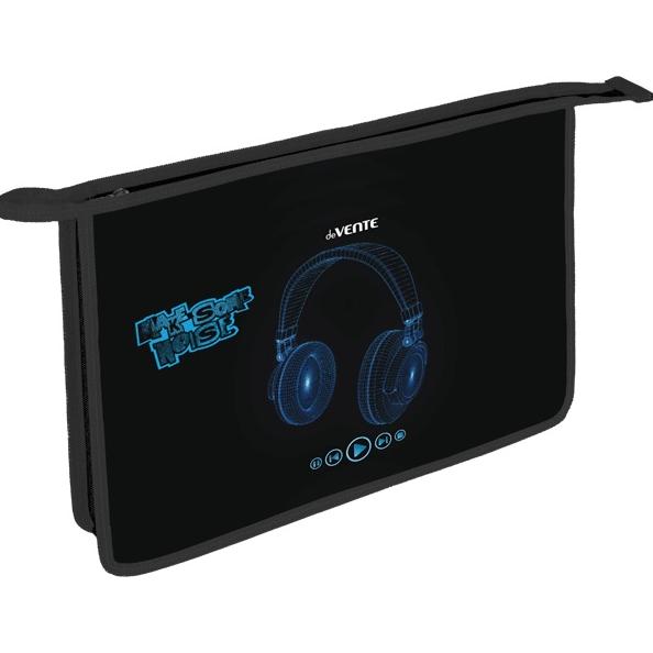 Папка для тетрадей А4 "deVENTE. Headphones" с расширением 5 см, на молнии сверху, картон с покрытием