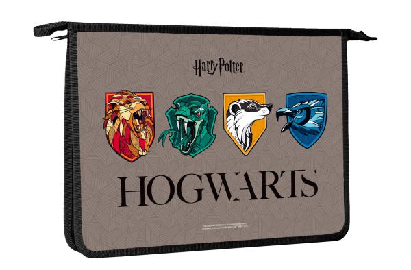 Папка для тетрадей А4 Hatber 1 отд. на молнии "Гарри Поттер"  в индив.упак.