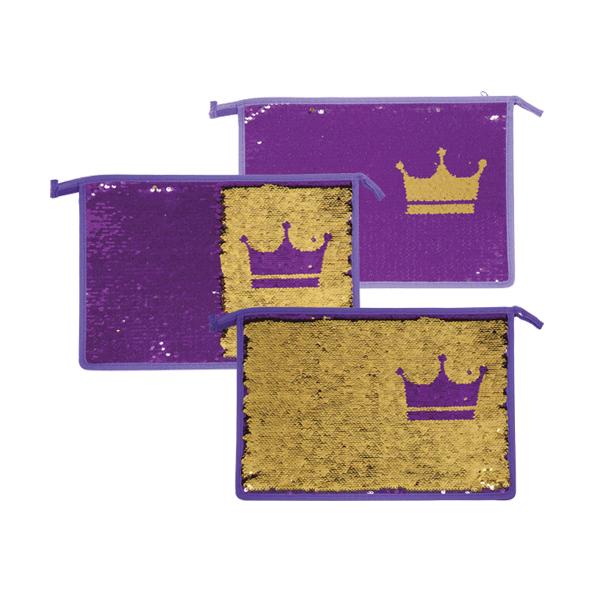 Папка для тетрадей А4 с пайетками "deVENTE. Crown" с расшир. 10 см.