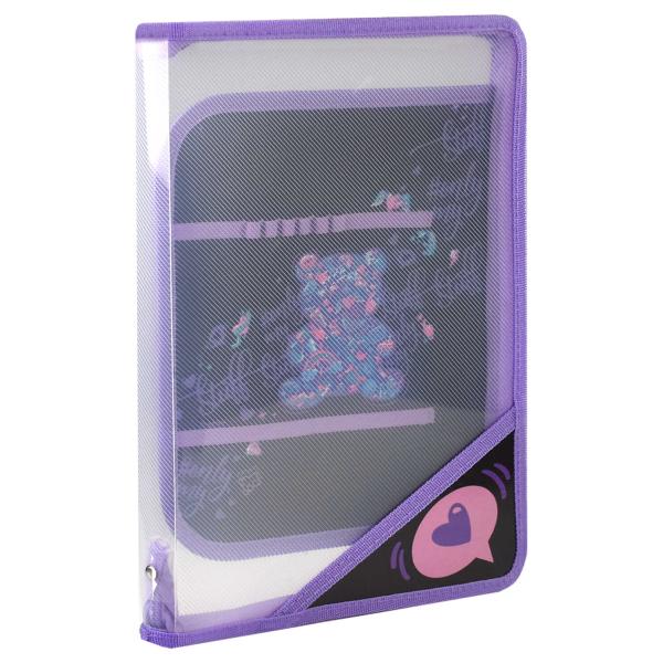 Папка для труда А4 "МАРМЕЛАДНЫЙ МИШКА" (полипропилен, 22.8x32.8 см, 1 отд., молния, внутренний разде