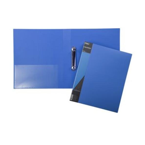 Папка на 2-х кольцах 40 мм А4 Hatber 700 мкм, STANDARD Синяя