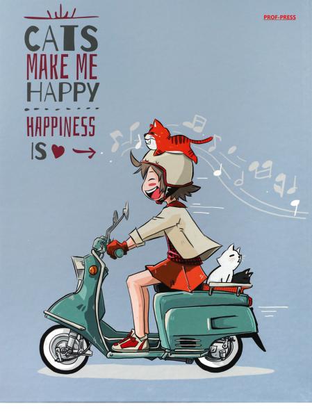 Папка 4 кольца А5 "В СТИЛЕ АНИМЕ" ламинированный картон,