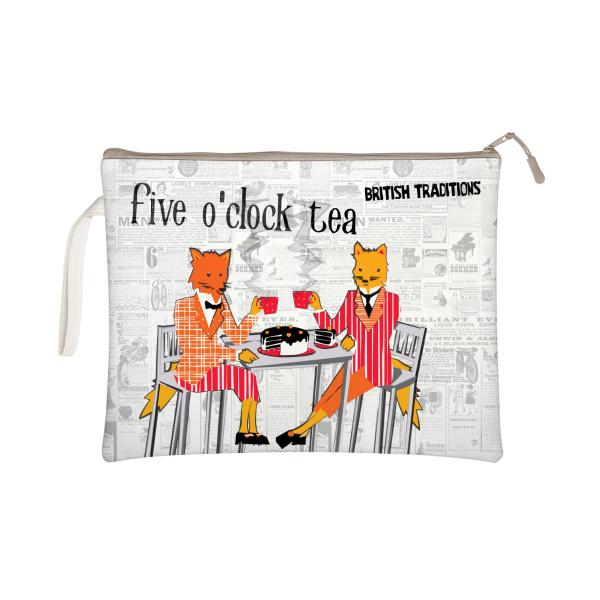 Папка на молнии А4 "FIVE O'CLOCK" 34 см х 26 см