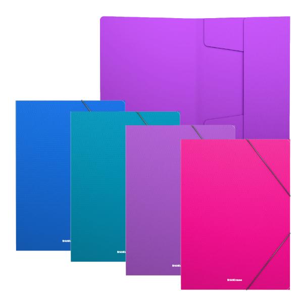 Папка на резинках А4 ErichKrause® Diagonal Vivid, ассорти 