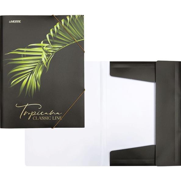 Папка на резинке А4 "deVENTE. Tropicana" 400 мкм, фактура "песок" тиснение фольгой, вертикальная рез