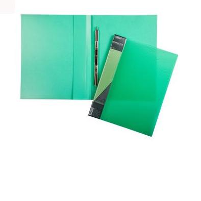 Папка с пружинным скоросшивателем А4 Hatber DIAMOND Зеленая полупрозрачна корешок 17 мм 