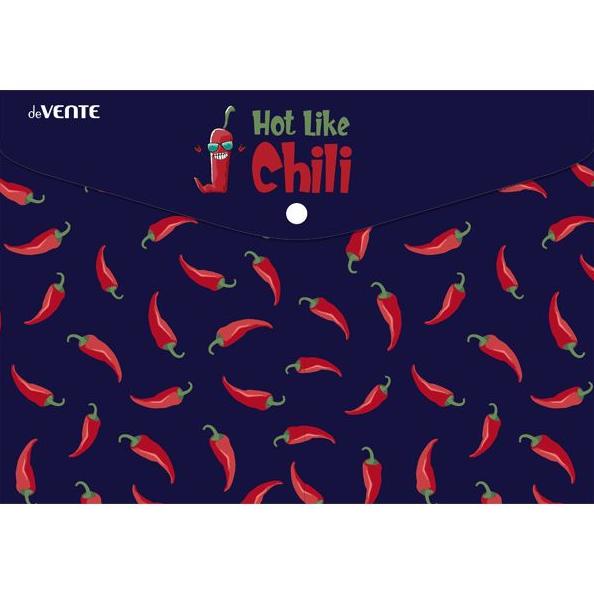 Папка-конверт на кн. А4 "deVENTE. Chili Peppers" 150 мкм, непрозрачная с рисунком,