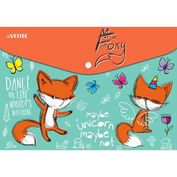 Папка-конверт на кн. А4 "deVENTE. Foxy" 150 мкм, непрозрачная с рисунком, индивидуал