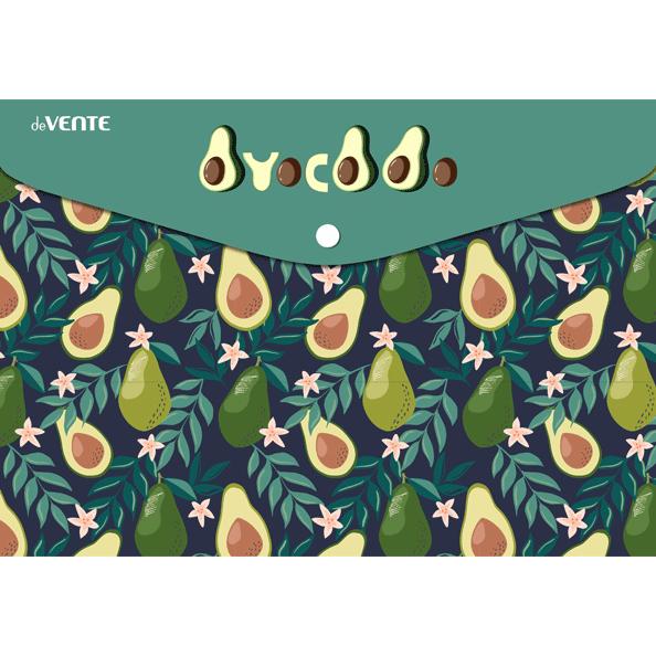 Папка-конверт на кн. А4 "deVENTE. Lots of avocado" 150 мкм, непрозрачная с рисунком,
