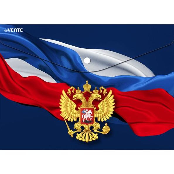 Папка-конверт на кн. А4 "deVENTE. Герб" 150 мкм, непрозрачная с рисунком, индивидуал