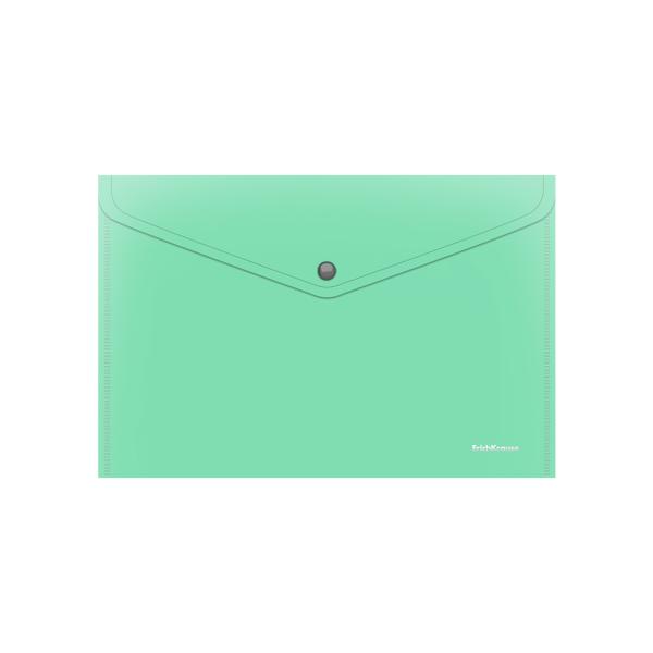 Папка-конверт на кн. А4 ErichKrause Matt Pastel Bloom, непрозрачный, ассорти, пластиковая