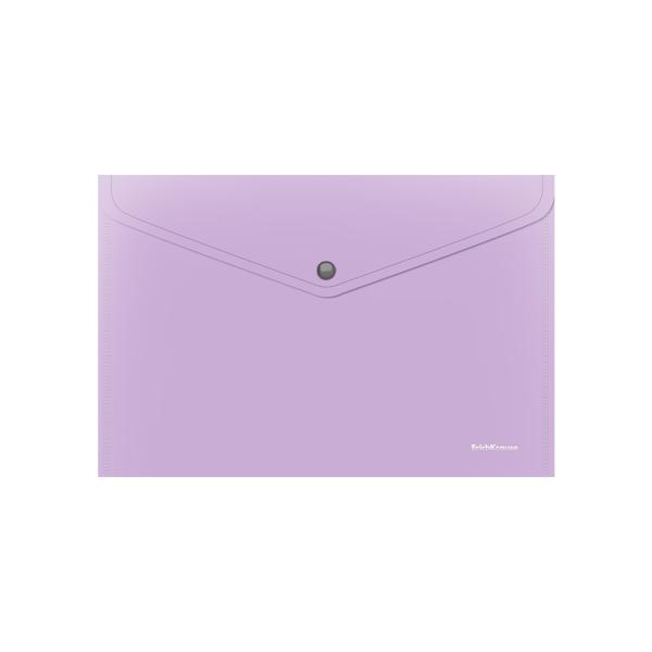 Папка-конверт на кн. А4 ErichKrause Matt Pastel Bloom, непрозрачный, ассорти, пластиковая
