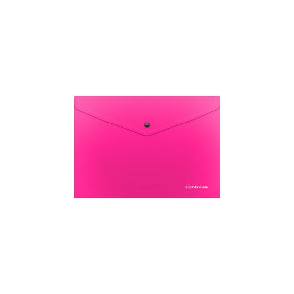 Папка-конверт на кн. А5+ ErichKrause® Glossy Neon, полупрозрачная, A5+, ассорти (в пакет