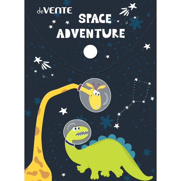 Папка-конверт на кн. А6- "deVENTE. Space Adventure" 150 мкм, непрозрачная с рисунком