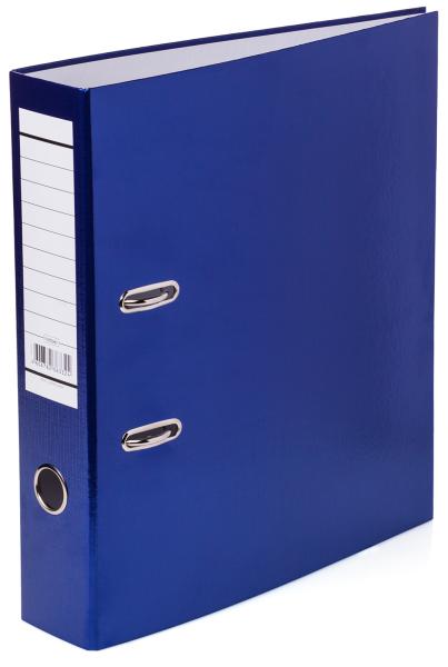 Папка-регистратор 70 мм Hatber А4 Бумвинил METALLIC Синяя