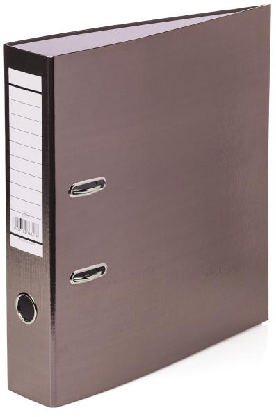 Папка-регистратор 70 мм бумвинил METALLIC коричневая