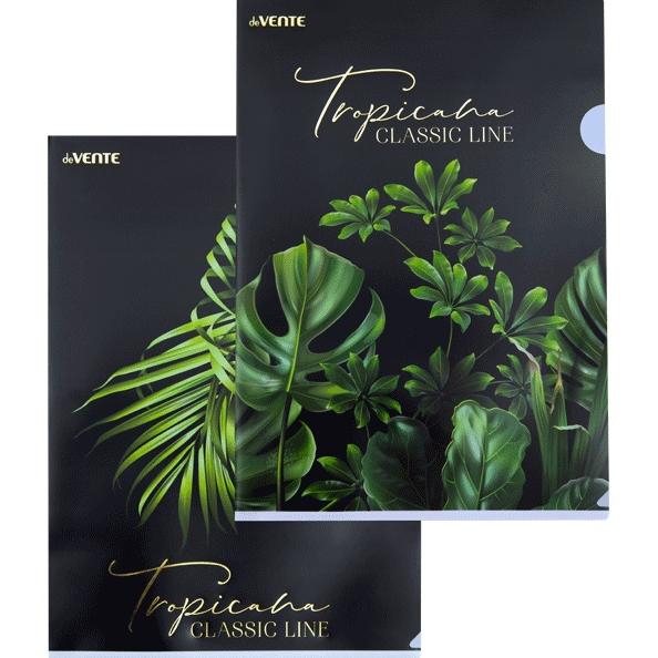 Папка-уголок А4 "deVENTE. Tropicana" 180 мкм, непрозрачная с рисунком, тиснение фольгой, 2 дизайна а