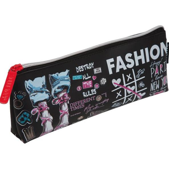 Пенал "deVENTE. Fashion" 21x8x3,5 см, треугольный, на молнии, силиконовый