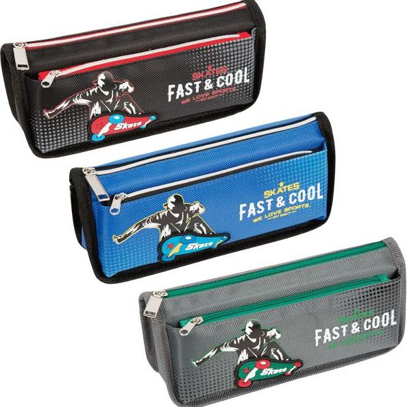 Пенал "deVENTE. Fast&Cool" 21x8,5x5,5 см, прямоугольный, текстильный, на молнии, наружный объемный к