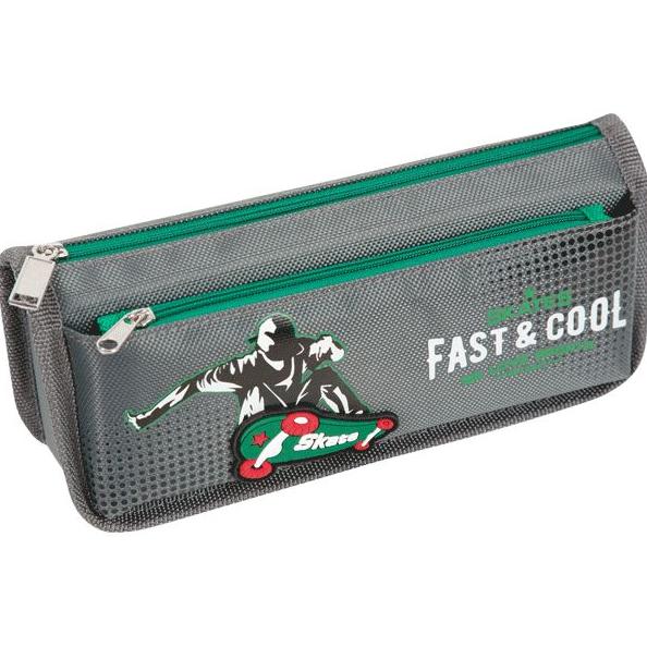 Пенал "deVENTE. Fast&Cool" 21x8,5x5,5 см, прямоугольный, текстильный, на молнии, наружный объемный к
