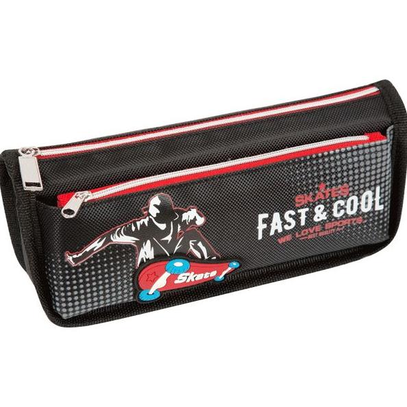 Пенал "deVENTE. Fast&Cool" 21x8,5x5,5 см, прямоугольный, текстильный, на молнии, наружный объемный к