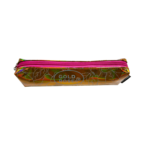 Пенал "deVENTE. Gold Rose. Flowers" 21x4x4 см, прямоугольный, на молнии, искусственная кожа с эффект