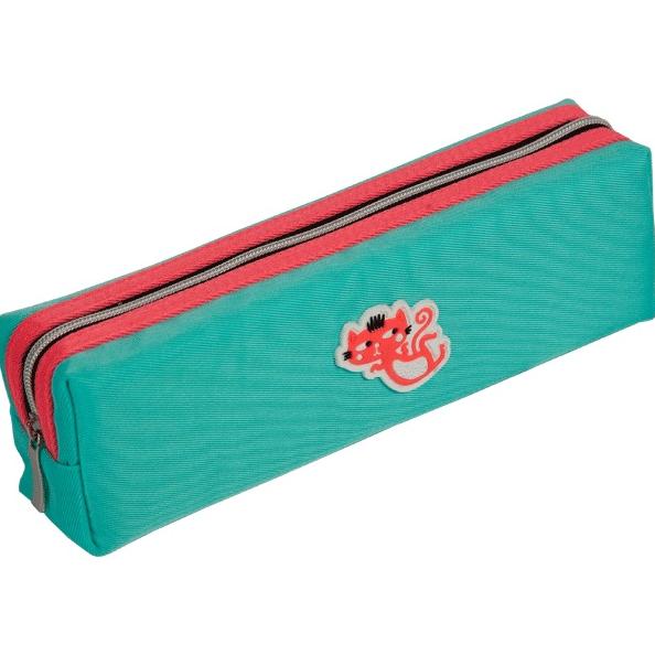 Пенал "deVENTE. Kitties" 21x6x5 см, прямоугольный, плотная ткань twill, на молнии, с аппликацией из 