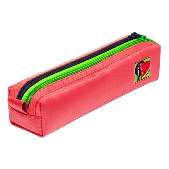 Пенал Hatber 200х50х40мм 2 отд. на молнии мягкий FRESH LINE -Watermelon-