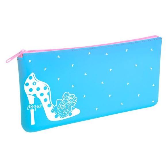 Пенал Hatber 210х95х20мм на молнии мягкий силикон -Vogue-