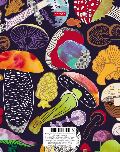Планшет с зажимом Hatber А5 "Mushrooms" мат.ламин.
