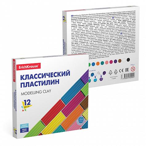 Пластилин 12 цв 192г ErichKrause Basic 50558