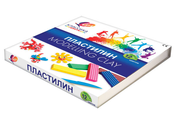 Пластилин 12 цв. "Классика" (Детство)  Луч