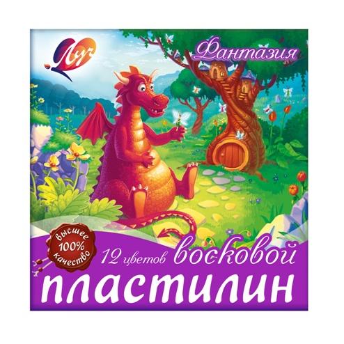 Пластилин 12 цв. мягкий (восковой) "Фантазия"
