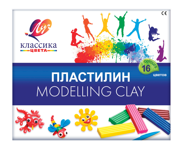 Пластилин 16 цв. Луч "Классика"