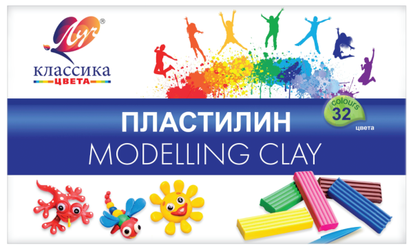 Пластилин 32 цв. "Классика" к/уп.