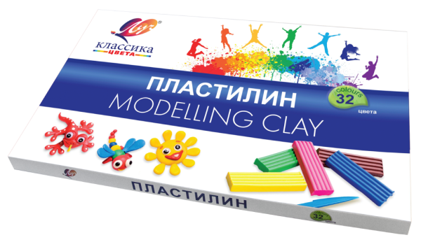 Пластилин 32 цв. "Классика" к/уп.