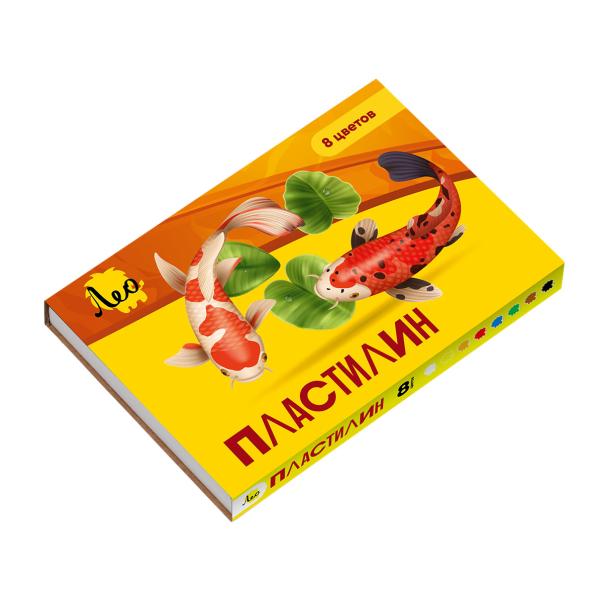 Пластилин 8 цв. "Лео" "Ярко"  160 г ( в картонной упаковке )