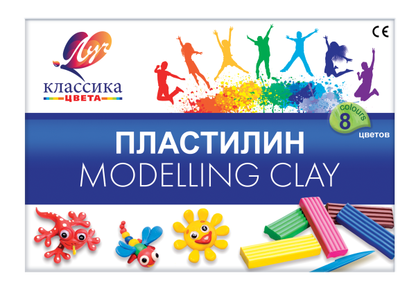 Пластилин 8 цв. Луч Классика (Детство)