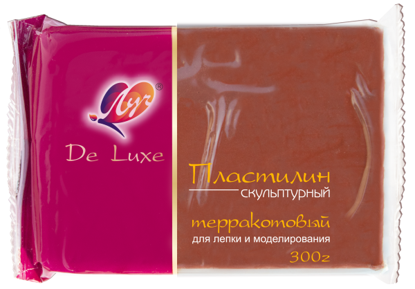 Пластилин скульптурный 300 гр (Терракотового цвета)