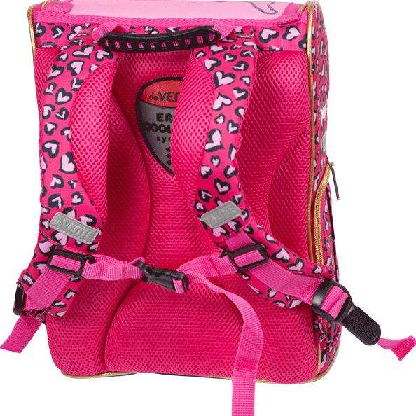 Ранец "deVENTE. Mini. Cat Lady" школьный жесткий 35x26x20 см, вес 800 г, ортопедическая спинка, дно 
