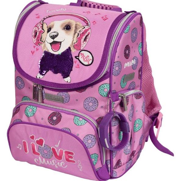 Ранец "deVENTE. Mini. Music Dog" школьный жесткий 35x26x20 см (14 л) вес 800 г, дно из фактурной рез