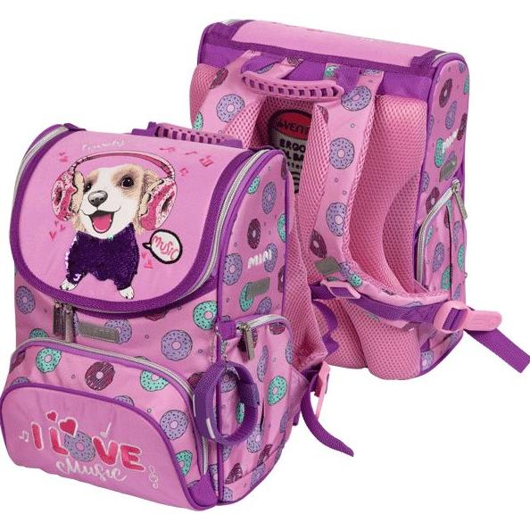 Ранец "deVENTE. Mini. Music Dog" школьный жесткий 35x26x20 см (14 л) вес 800 г, дно из фактурной рез