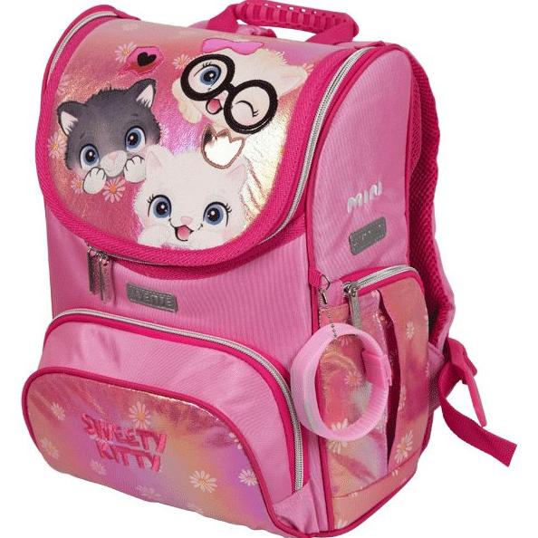 Ранец "deVENTE. Mini. Sweet Cats" школьный жесткий 35x26x20 см (14 л) вес 800 г, 1 отделение на замк