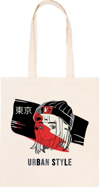 Раскраска на сумке "В стиле аниме. Урбан-стайл"   40 х  35 см . "ФРЕЯ"