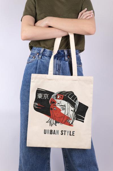 Раскраска на сумке "В стиле аниме. Урбан-стайл"   40 х  35 см . "ФРЕЯ"