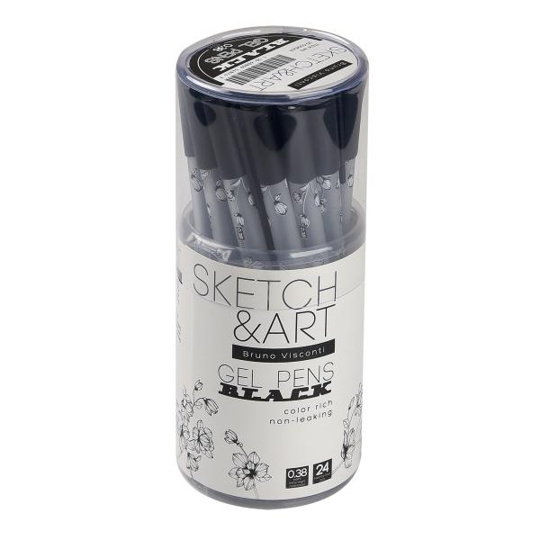 Ручка гелевая 0,38 мм Sketch&Art "UniWrite.BLACK" Чёрная