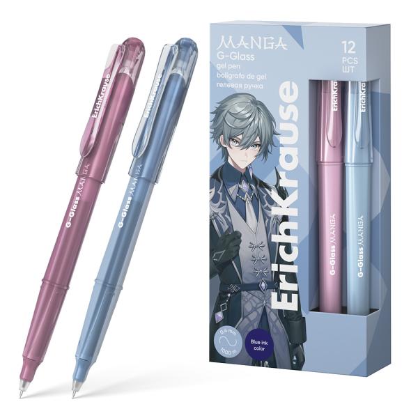 Ручка гелевая 0,5 мм ErichKrause G-Glass Stick Manga цвет чернил синий