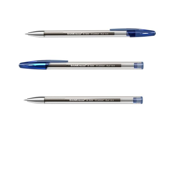 Ручка гелевая 0,5 мм ErichKrause® R-301 Classic Gel Stick синяя