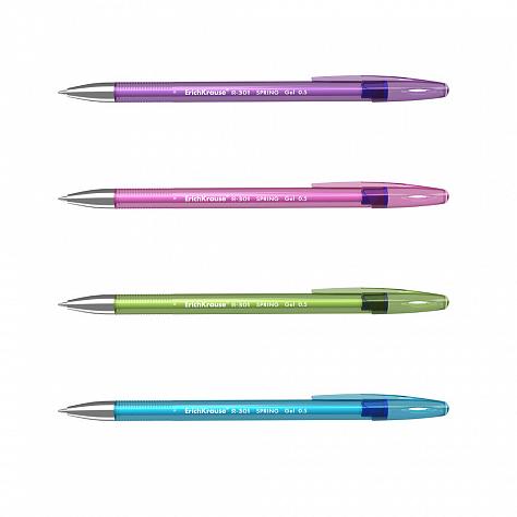 Ручка гелевая 0,5 мм ErichKrause® R-301 Spring Gel Stick синяя
