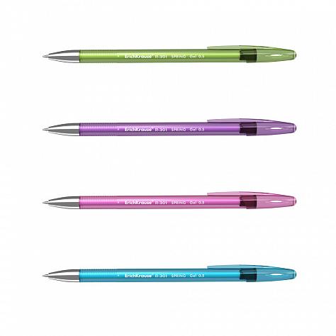 Ручка гелевая 0,5 мм ErichKrause® R-301 Spring Gel Stick черная